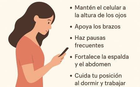 Un problema silencioso, pero prevenible”: cómo usar tu celular sin dañar tu espalda