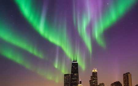 Espectáculo celestial: las auroras boreales iluminan Chicago