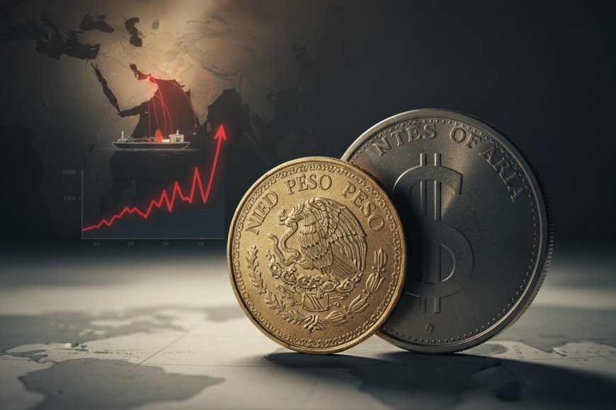 El peso mexicano bajo presión: Incertidumbre geopolítica y el avance del dólar marcan la jornada